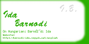 ida barnodi business card